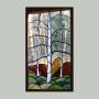 Birches with moss 120 x 50 cm